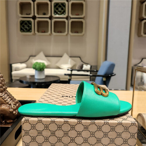 High Quality Luxury Balenciaga Flat Heel Round Toe Slide Side Slides product detail
