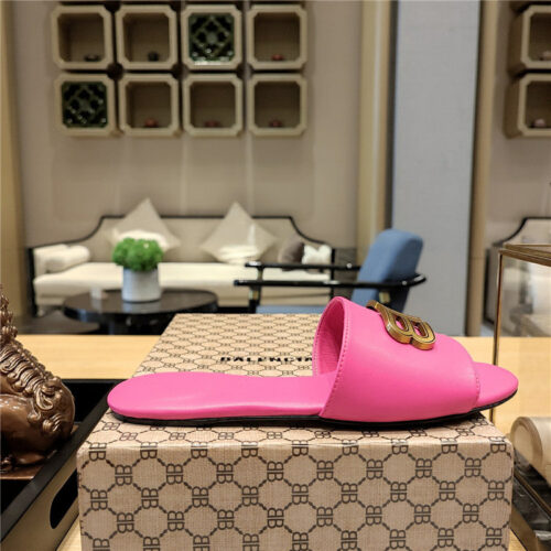 High Quality Luxury Balenciaga Flat Heel Round Toe Slide Side Slides – Style 44579 product detail