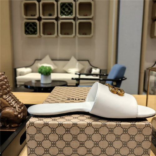High Quality Luxury Balenciaga Flat Heel Round Toe Slide Side Slides – Style 42883 product detail
