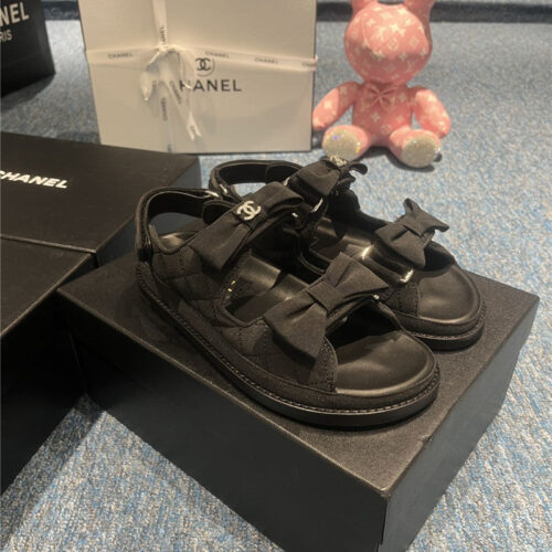 High Quality Luxury Chanel New Velcro Sandals – Style 82054 alternate view
