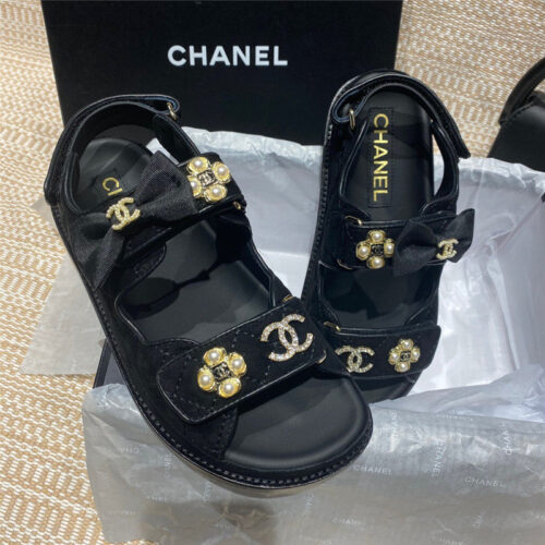 High Quality Luxury Chanel New Velcro Sandals – Style 13126 product detail