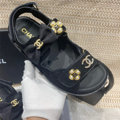 High Quality Luxury Chanel New Velcro Sandals – Style 13126 product detail