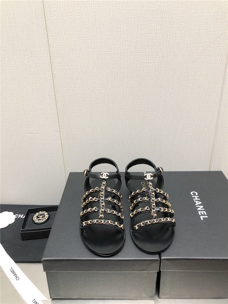 High Quality Luxury Chanel Chain Sandals – Style 37798 product detail
