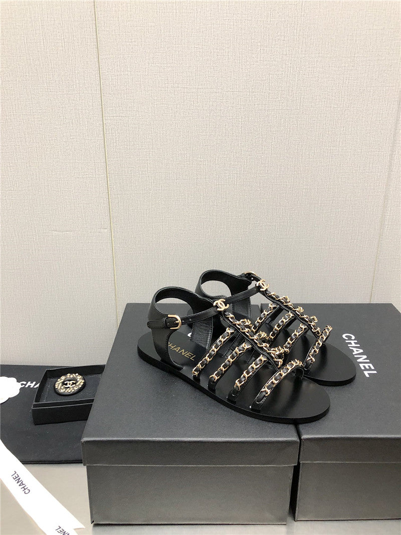High Quality Luxury Chanel Chain Sandals – Style 37798 product detail