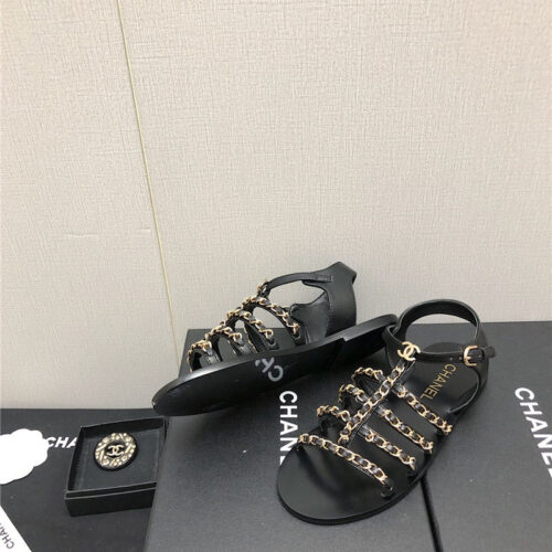High Quality Luxury Chanel Chain Sandals – Style 37798 product detail