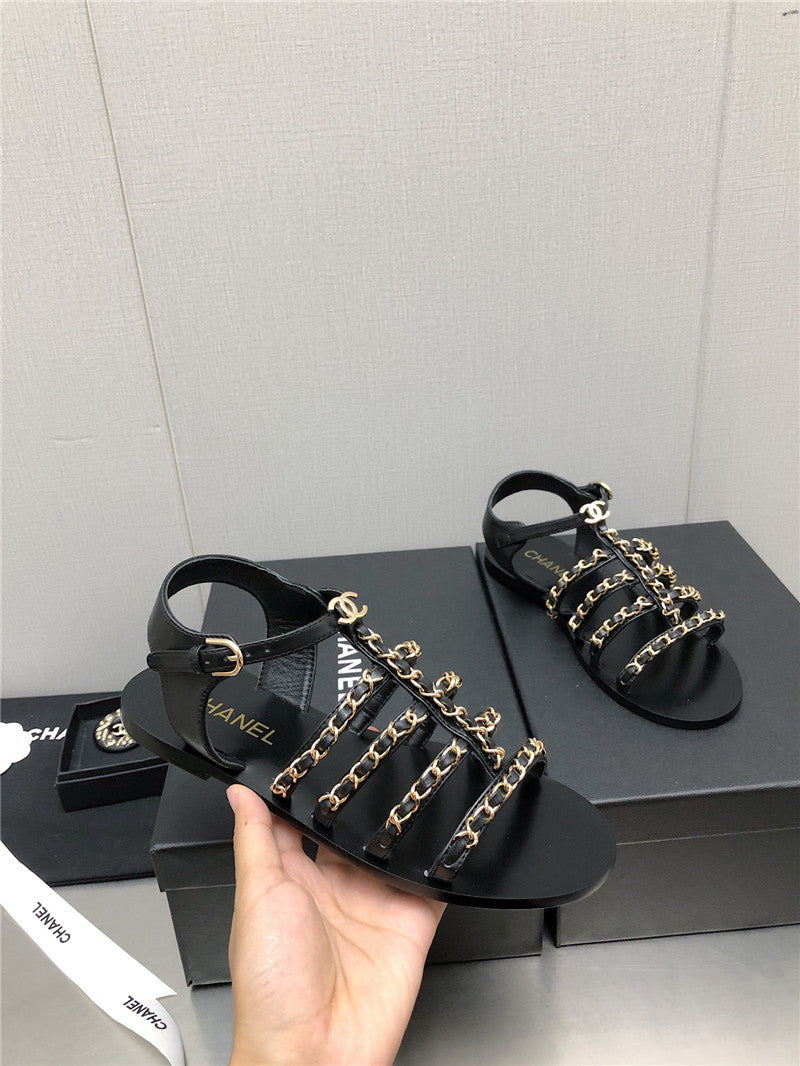 High Quality Luxury Chanel Chain Sandals – Style 37798 product detail