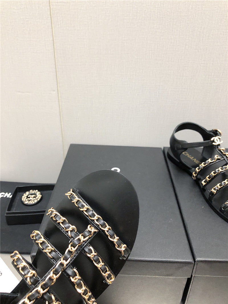 High Quality Luxury Chanel Chain Sandals – Style 37798 product detail
