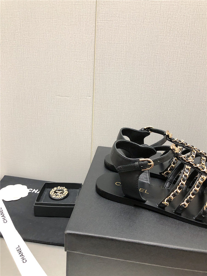 High Quality Luxury Chanel Chain Sandals – Style 37798 product detail