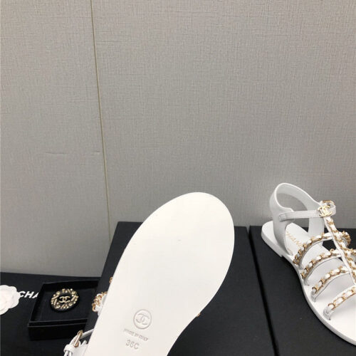 High Quality Luxury Chanel Chain Sandals – Style 60390 product detail