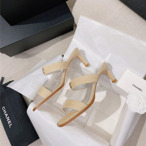 High Quality Luxury Chanel Double C Word With High-Heeled Sandals And Slippers – Style 22566 product detail