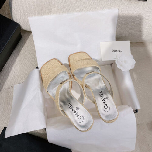 High Quality Luxury Chanel Double C Word With High-Heeled Sandals And Slippers – Style 22566 product detail
