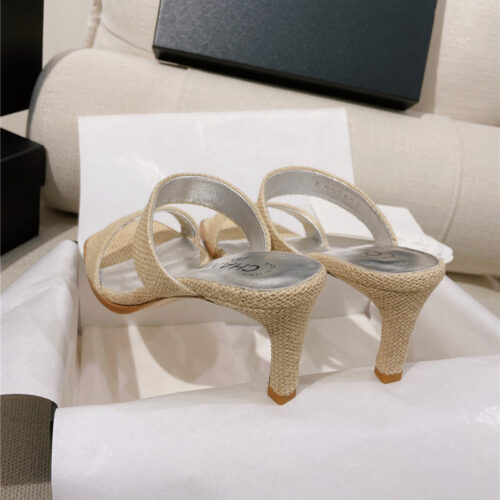 High Quality Luxury Chanel Double C Word With High-Heeled Sandals And Slippers – Style 22566 product detail