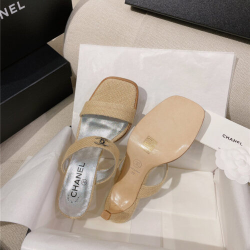 High Quality Luxury Chanel Double C Word With High-Heeled Sandals And Slippers – Style 22566 product detail