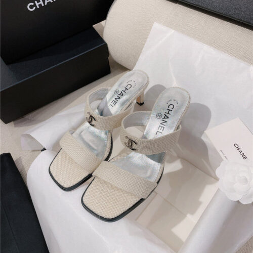 High Quality Luxury Chanel Double C Word With High-Heeled Sandals And Slippers – Style 20870