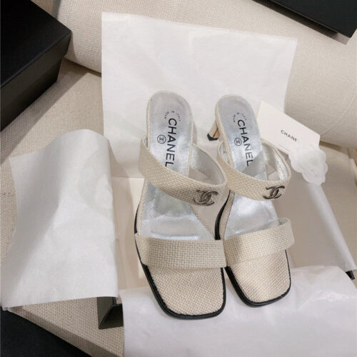High Quality Luxury Chanel Double C Word With High-Heeled Sandals And Slippers – Style 20870 product detail