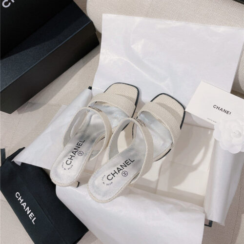 High Quality Luxury Chanel Double C Word With High-Heeled Sandals And Slippers – Style 20870 product detail