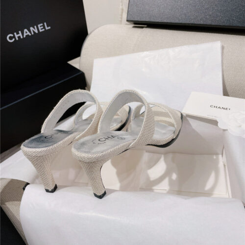High Quality Luxury Chanel Double C Word With High-Heeled Sandals And Slippers – Style 20870 product detail