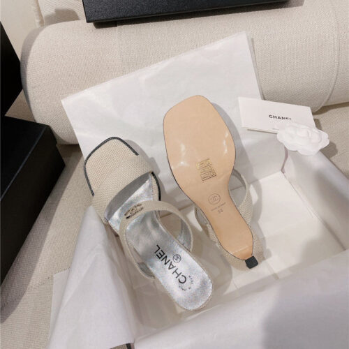 High Quality Luxury Chanel Double C Word With High-Heeled Sandals And Slippers – Style 20870 product detail