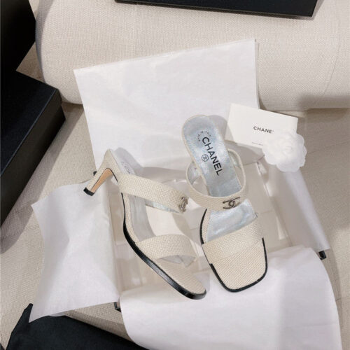 High Quality Luxury Chanel Double C Word With High-Heeled Sandals And Slippers – Style 20870 product detail