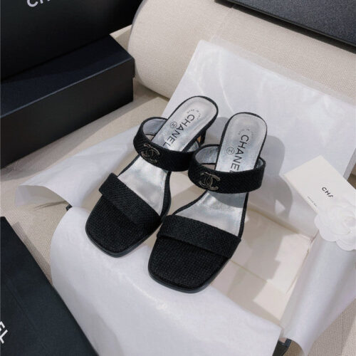 High Quality Luxury Chanel Double C Word With High-Heeled Sandals And Slippers