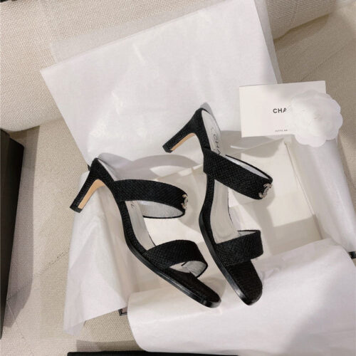 High Quality Luxury Chanel Double C Word With High-Heeled Sandals And Slippers alternate view