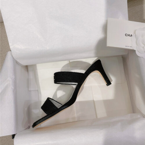 High Quality Luxury Chanel Double C Word With High-Heeled Sandals And Slippers product detail