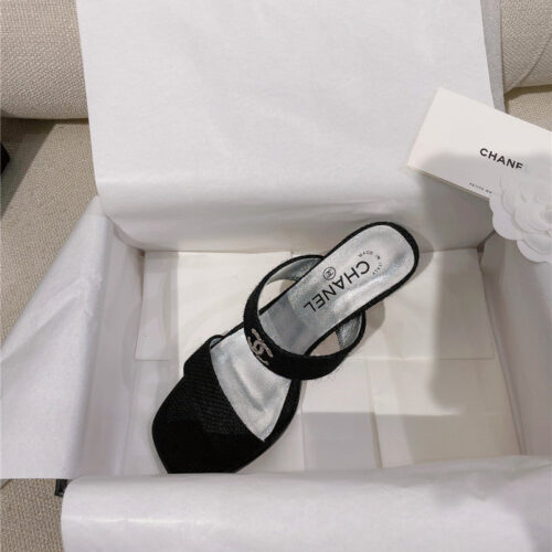 High Quality Luxury Chanel Double C Word With High-Heeled Sandals And Slippers product detail