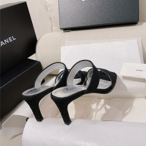High Quality Luxury Chanel Double C Word With High-Heeled Sandals And Slippers product detail