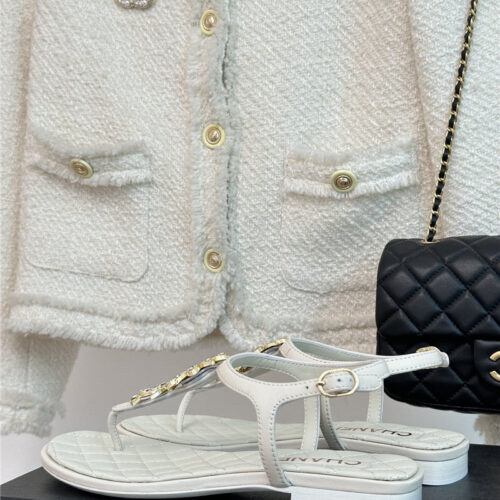 High Quality Luxury Chanel Camellia Double C Pinch Sandals – Style 87110 product detail