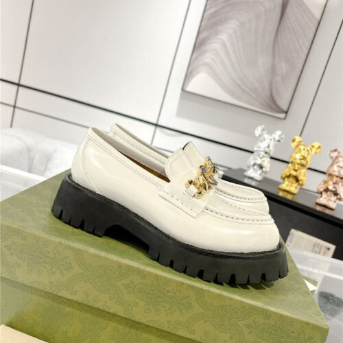 High Quality Luxury Gucci New Double GG Hardware Platform Loafers – Style 03507 product detail