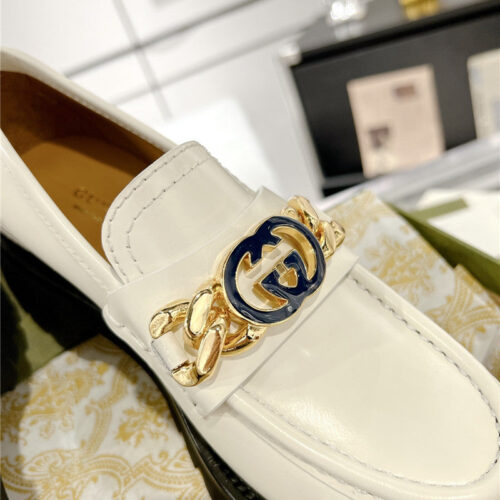 High Quality Luxury Gucci New Double GG Hardware Platform Loafers – Style 03507 product detail