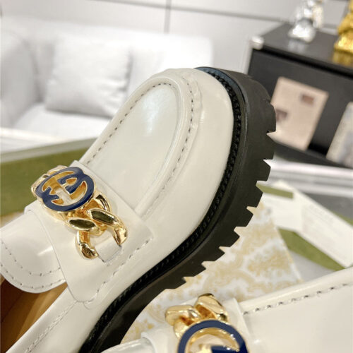 High Quality Luxury Gucci New Double GG Hardware Platform Loafers – Style 03507 product detail