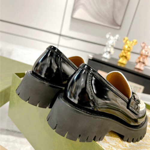 High Quality Luxury Gucci New Double GG Hardware Platform Loafers product detail