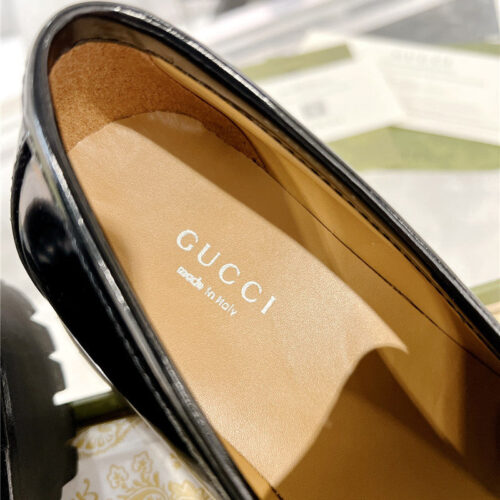 High Quality Luxury Gucci New Double GG Hardware Platform Loafers product detail