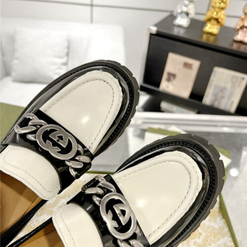 High Quality Luxury Gucci New Double GG Hardware Platform Loafers product detail