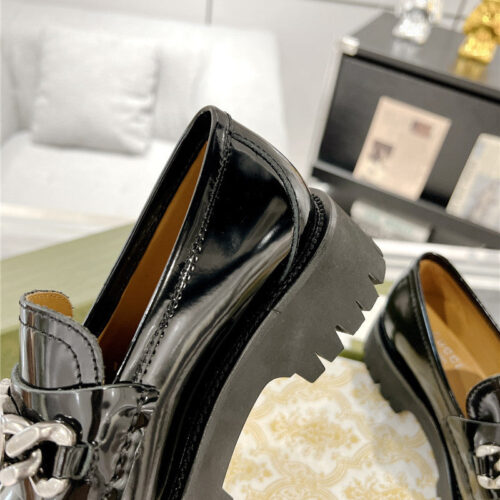 High Quality Luxury Gucci New Double GG Hardware Platform Loafers – Style 01811 product detail