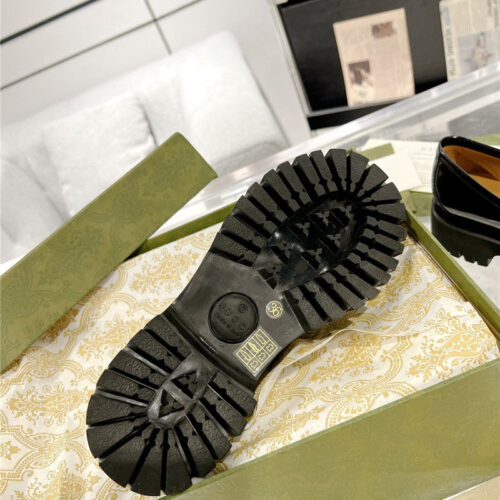 High Quality Luxury Gucci New Double GG Hardware Platform Loafers – Style 01811 product detail