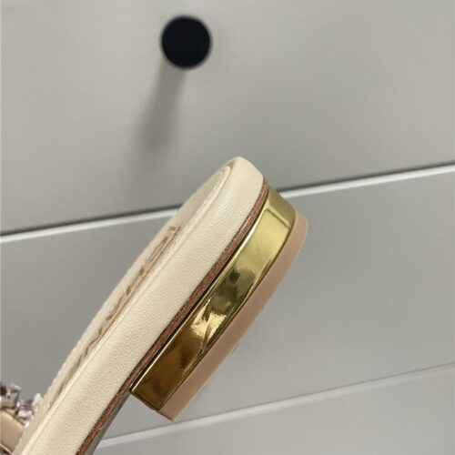 High Quality Luxury Chanel New Pearl Buckle Slippers – Style 90246 product detail
