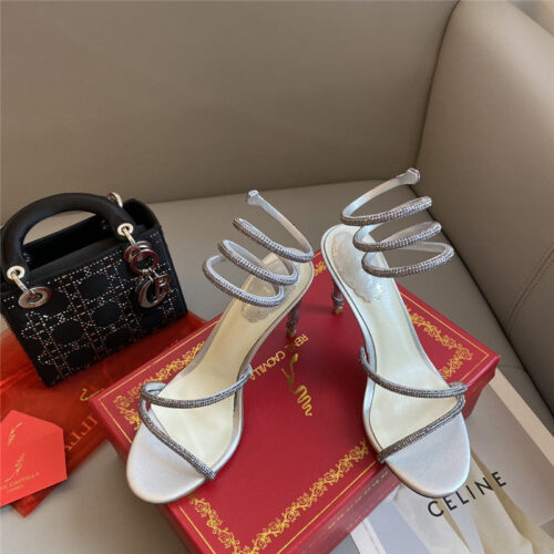 High Quality Luxury Rene Caovilla Snake Band Sandals – Style 20422 alternate view