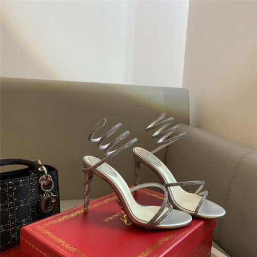 High Quality Luxury Rene Caovilla Snake Band Sandals – Style 20422
