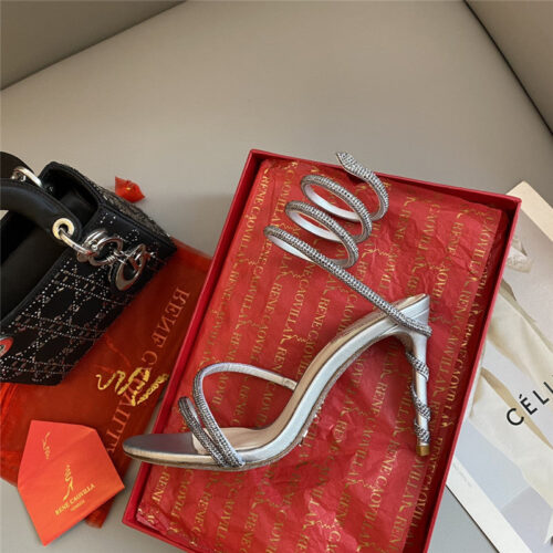 High Quality Luxury Rene Caovilla Snake Band Sandals – Style 20422 product detail