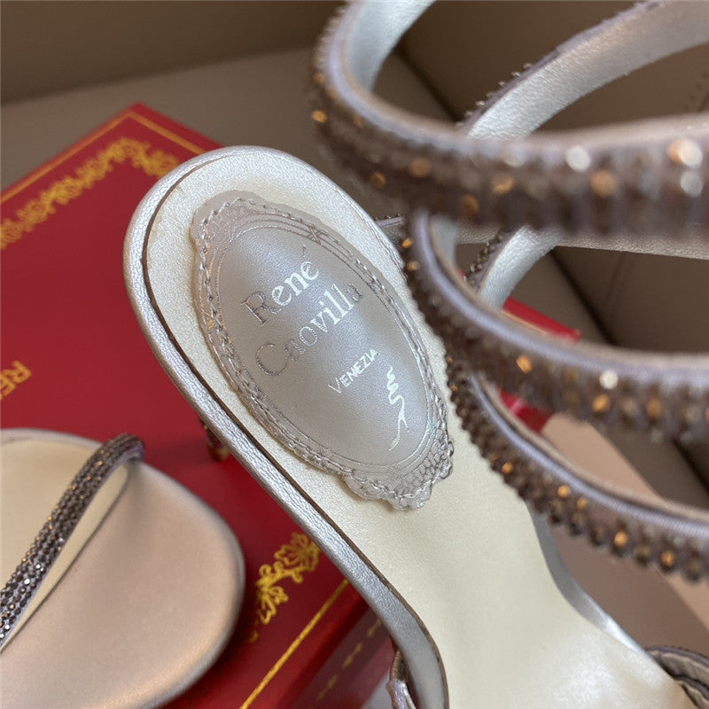 High Quality Luxury Rene Caovilla Snake Band Sandals – Style 20422 product detail