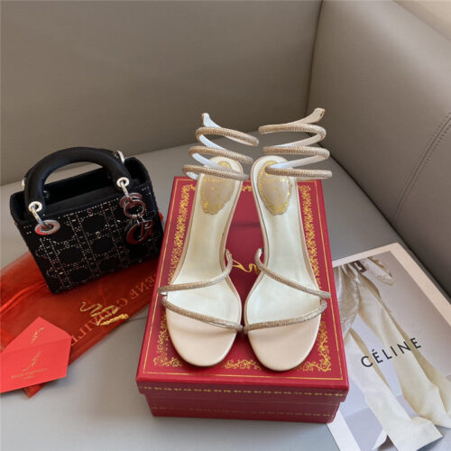 High Quality Luxury Rene Caovilla Snake Band Sandals – Style 18726 product detail