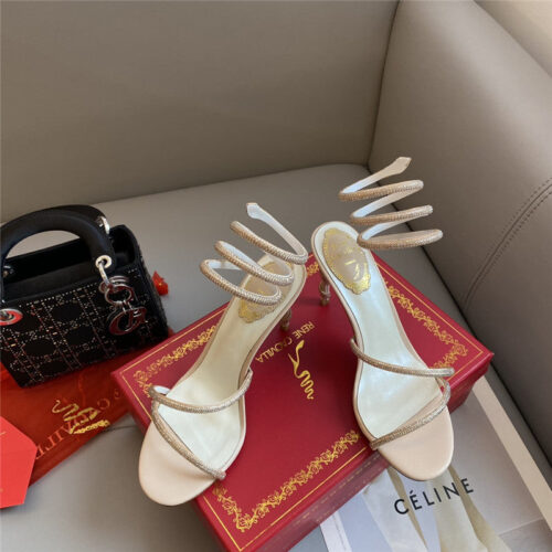High Quality Luxury Rene Caovilla Snake Band Sandals – Style 18726 alternate view