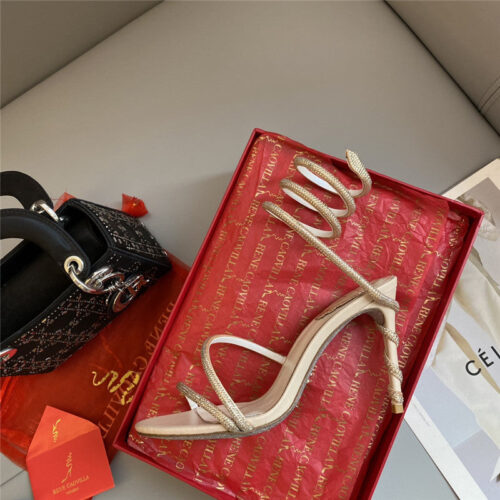 High Quality Luxury Rene Caovilla Snake Band Sandals – Style 18726 product detail