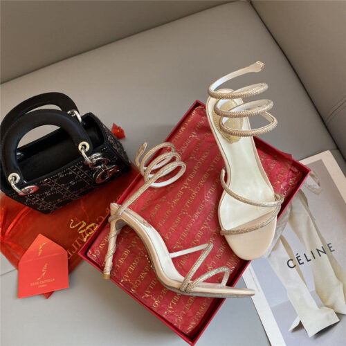 High Quality Luxury Rene Caovilla Snake Band Sandals – Style 18726 product detail