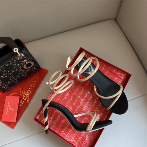 High Quality Luxury Rene Caovilla Snake Band Sandals – Style 05158 alternate view