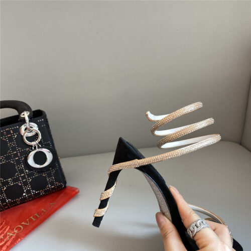 High Quality Luxury Rene Caovilla Snake Band Sandals – Style 05158 product detail