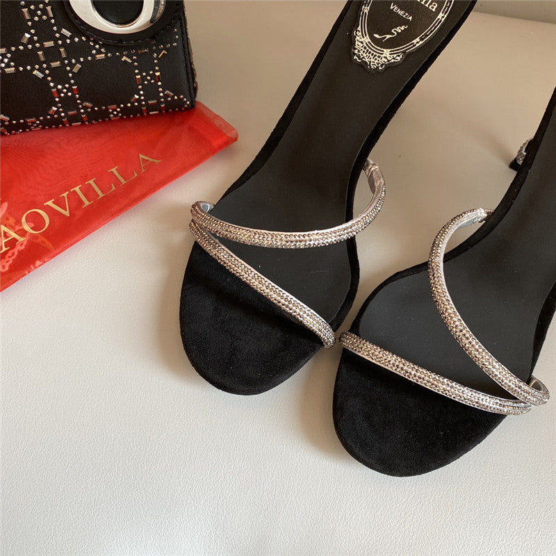 High Quality Luxury Rene Caovilla Snake Band Sandals – Style 36230 product detail