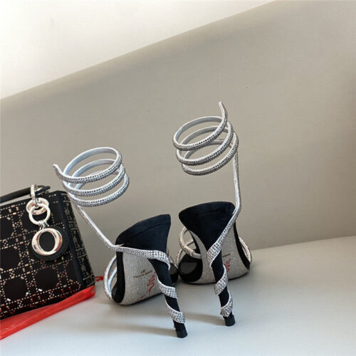High Quality Luxury Rene Caovilla Snake Band Sandals – Style 36230 product detail